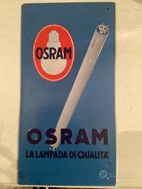 Targa in metallo vintage con plastica protettiva