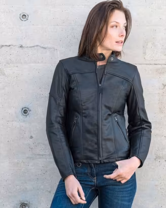 Giacca moto in pelle DONNA Rock Lady :: NUOVO ::