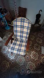 Poltrona sedia sdraio in legno massiccio di faggio