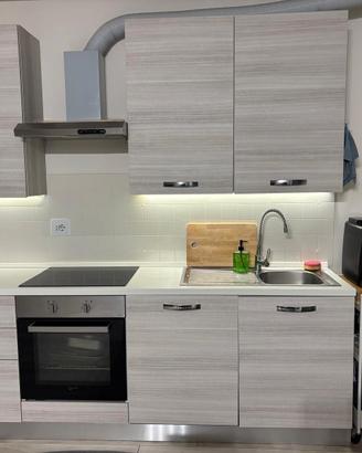 Cucina lineare con elettrodomestici 240 cm