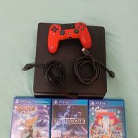 PS4 Slim con 3 giochi