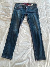 Anni 90! Jeans skinny vita bassa Guess  - Taglia S