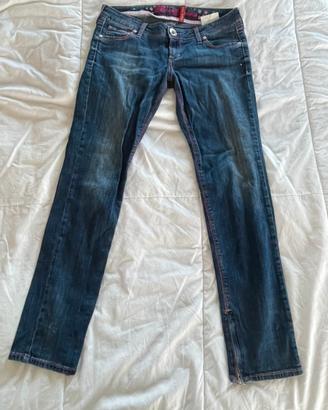 Anni 90! Jeans skinny vita bassa Guess  - Taglia S