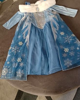 Vestito di carnavale principessa Elsa di Frozen