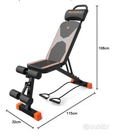 Panca fitness con pesi 