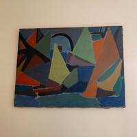 Dipinto periodo cubismo olio su tela