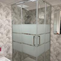 BOX DOCCIA 120 X 80 CM VETRO SERIGRAFATO