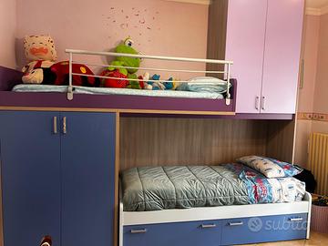 Stanzetta da letto per bambini e ragazzi completa