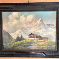 Grande Olio su Tela Alpino Metà ‘900 - C. Coeva