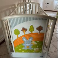 Lettino Pali bosco bianco