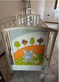 Lettino Pali bosco bianco