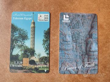 N.2 Schede telefoniche straniere (in blocco)