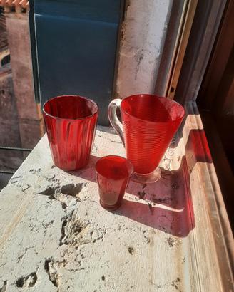bicchieri rossi Murano 