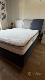 Letto matrimoniale con contenitore + materasso