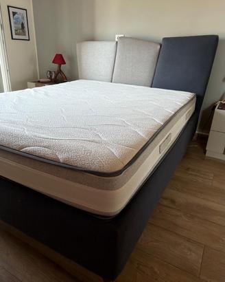 Letto matrimoniale con contenitore + materasso