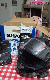 CASCO SHARK MODULARE CON INTERPHONE CARDO