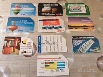 LOTTO DI 10 SCHEDE TELEFONICHE SIP RARE 