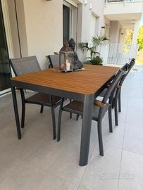 Set da giardino/terrazzo tavolo + sedie