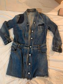 Alexander McQueen Belted Denim Mini Dress IT40