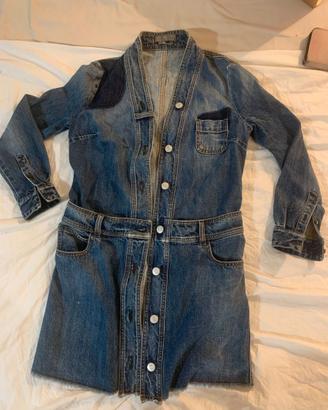 Alexander McQueen Belted Denim Mini Dress IT40