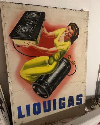 Insegna Vintage LIQUIGAS – Graf. Gino Boccasile