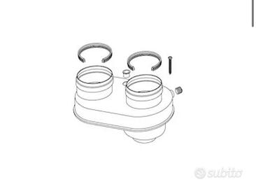 Sdoppiatore aria fumi Ø 80/80 per caldaia