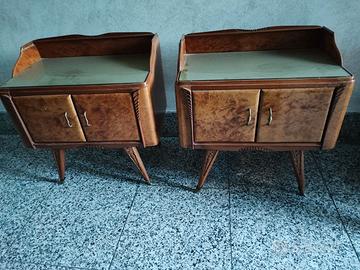 Coppia di comodini vintage modernariato Gio' Ponti
