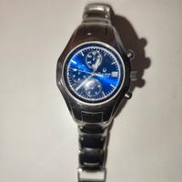 Bulova cronografo originale acciaio uomo blu sport