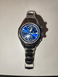 Bulova cronografo originale acciaio uomo blu sport