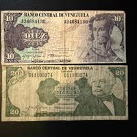 2 Banconote Vintage Venezuela