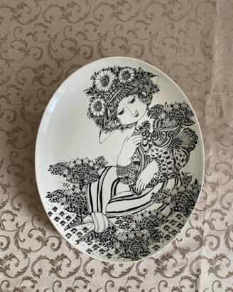 Piatto Rosenthal La Paloma anni 79 Bjorn Wiinblad