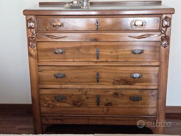 Cassettone Liberty in Noce – Perfetto e Restaurato