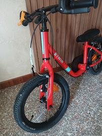  Bici bambino 2 in 13-5 anni  discover 500 rossa 