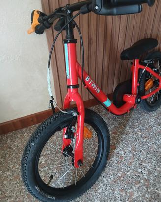  Bici bambino 2 in 13-5 anni  discover 500 rossa 