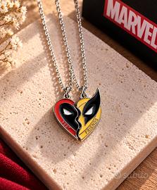 Collana in acciaio di Deadpool e Wolverine