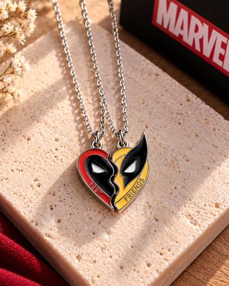 Collana in acciaio di Deadpool e Wolverine