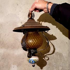 lampadario ferro battuto