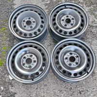 4 - CERCHI IN LAMIERA VW 6X15 5X112 ET43 CB 57,1
