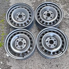 4 - CERCHI IN LAMIERA VW 6X15 5X112 ET43 CB 57,1