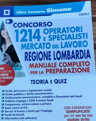 Libro concorso operatori mercato lavoro Lombardia
