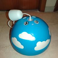 Lampadario azzurro cameretta