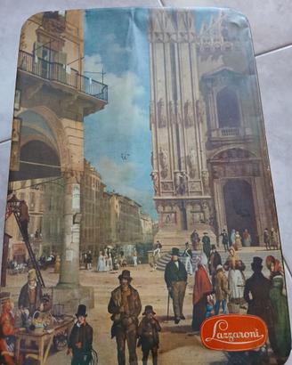 Scatola latta anni 80 biscotti lazzaroni