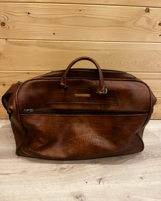 borsone da viaggio vintage in vera pelle