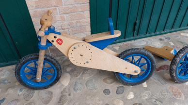 bicicletta in legno senza pedali