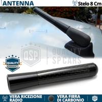 Antenna corta 8cm per FIAT in FIBRA DI CARBONIO