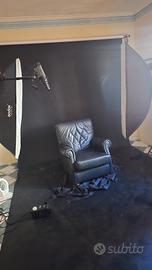 luci studio fotografico softbox ombrelli