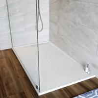 Piatto doccia 70x140 cm bianco effetto pietra