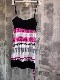 Top Effetti stile Y2K scritte fucsia e strass