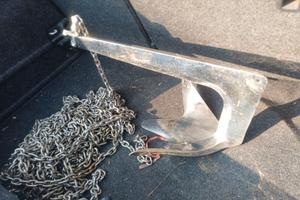 Catena e ancora bruce o trefoil acciaio 10kg