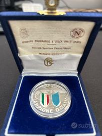 MEDAGLIA ARGENTO SCUDETTO NAPOLI 1986/1987